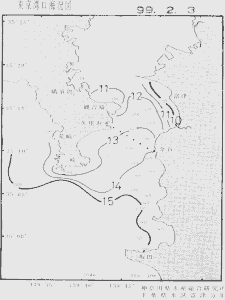 東京湾口海況図(1999/02/03)
