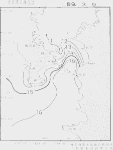 東京湾口海況図(1999/03/09)