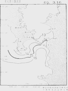 東京湾口海況図(1999/03/16)
