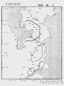 東京湾口海況図(1999/08/01)