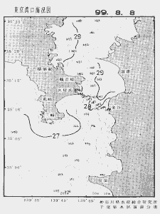 東京湾口海況図(1999/08/08)
