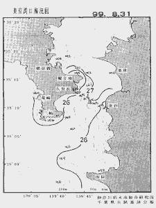 東京湾口海況図(1999/08/31)