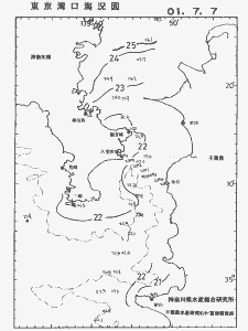 東京湾口海況図(2001/07/07)