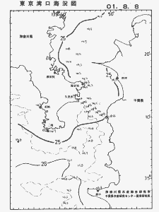 東京湾口海況図(2001/08/08)