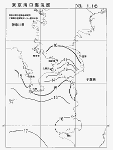 東京湾口海況図(2003/01/16)