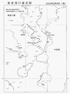 東京湾口海況図(2003/08/08)