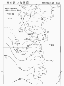 東京湾口海況図(2004/03/03)