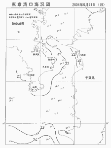 東京湾口海況図(2004/06/21)