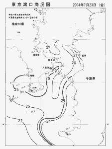 東京湾口海況図(2004/07/23)