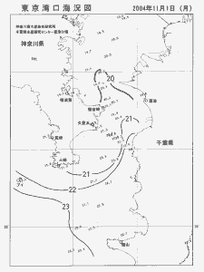 東京湾口海況図(2004/11/01)