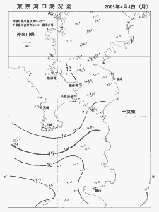 東京湾口海況図(2005/04/04)