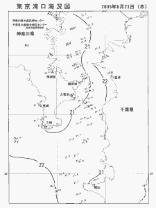 東京湾口海況図(2005/06/23)