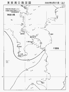 東京湾口海況図(2005/08/27)