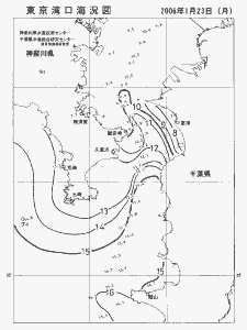 東京湾口海況図(2006/01/23)