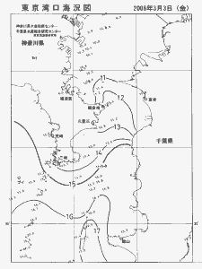 東京湾口海況図(2006/03/03)