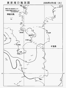 東京湾口海況図(2006/04/04)
