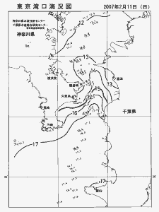 東京湾口海況図(2007/02/11)