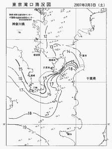 東京湾口海況図(2007/03/03)