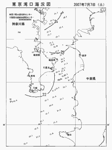 東京湾口海況図(2007/07/07)