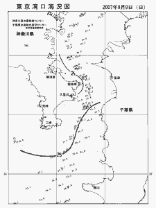 東京湾口海況図(2007/09/09)