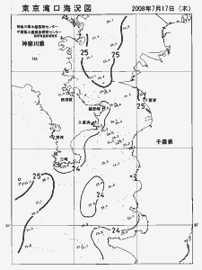 東京湾口海況図(2008/07/17)