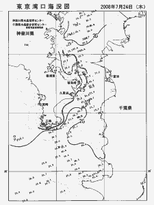 東京湾口海況図(2008/07/24)