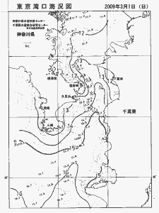 東京湾口海況図(2009/03/01)