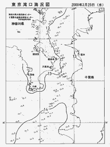 東京湾口海況図(2009/03/25)