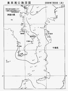 東京湾口海況図(2009/07/09)