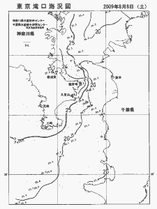 東京湾口海況図(2009/08/08)