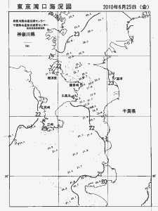 東京湾口海況図(2010/06/25)