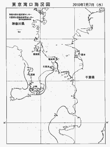 東京湾口海況図(2010/07/07)