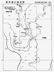 東京湾口海況図(2010/10/10)