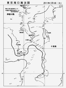 東京湾口海況図(2011/01/01)