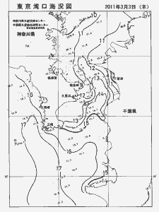 東京湾口海況図(2011/03/03)
