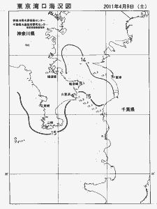 東京湾口海況図(2011/04/09)