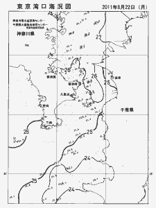 東京湾口海況図(2011/08/22)