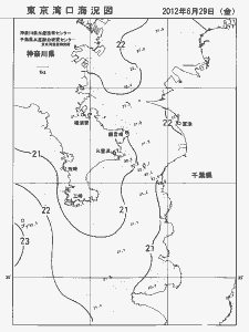 東京湾口海況図(2012/06/29)