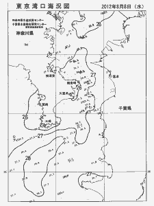東京湾口海況図(2012/08/08)