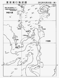 東京湾口海況図(2012/10/10)