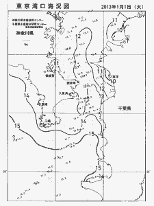 東京湾口海況図(2013/01/01)