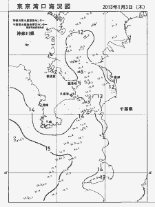 東京湾口海況図(2013/01/03)