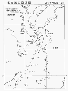 東京湾口海況図(2013/07/07)