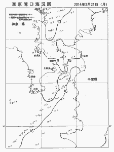 東京湾口海況図(2014/03/31)