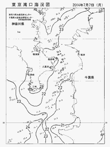 東京湾口海況図(2014/07/07)