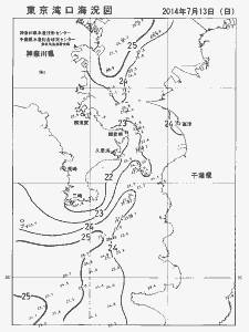 東京湾口海況図(2014/07/13)