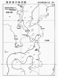 東京湾口海況図(2015/08/31)