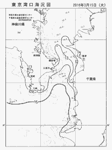 東京湾口海況図(2016/03/15)
