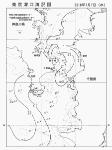 東京湾口海況図(2016/07/07)