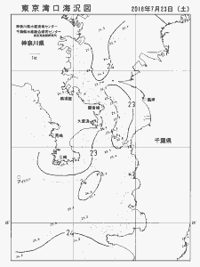 東京湾口海況図(2016/07/23)